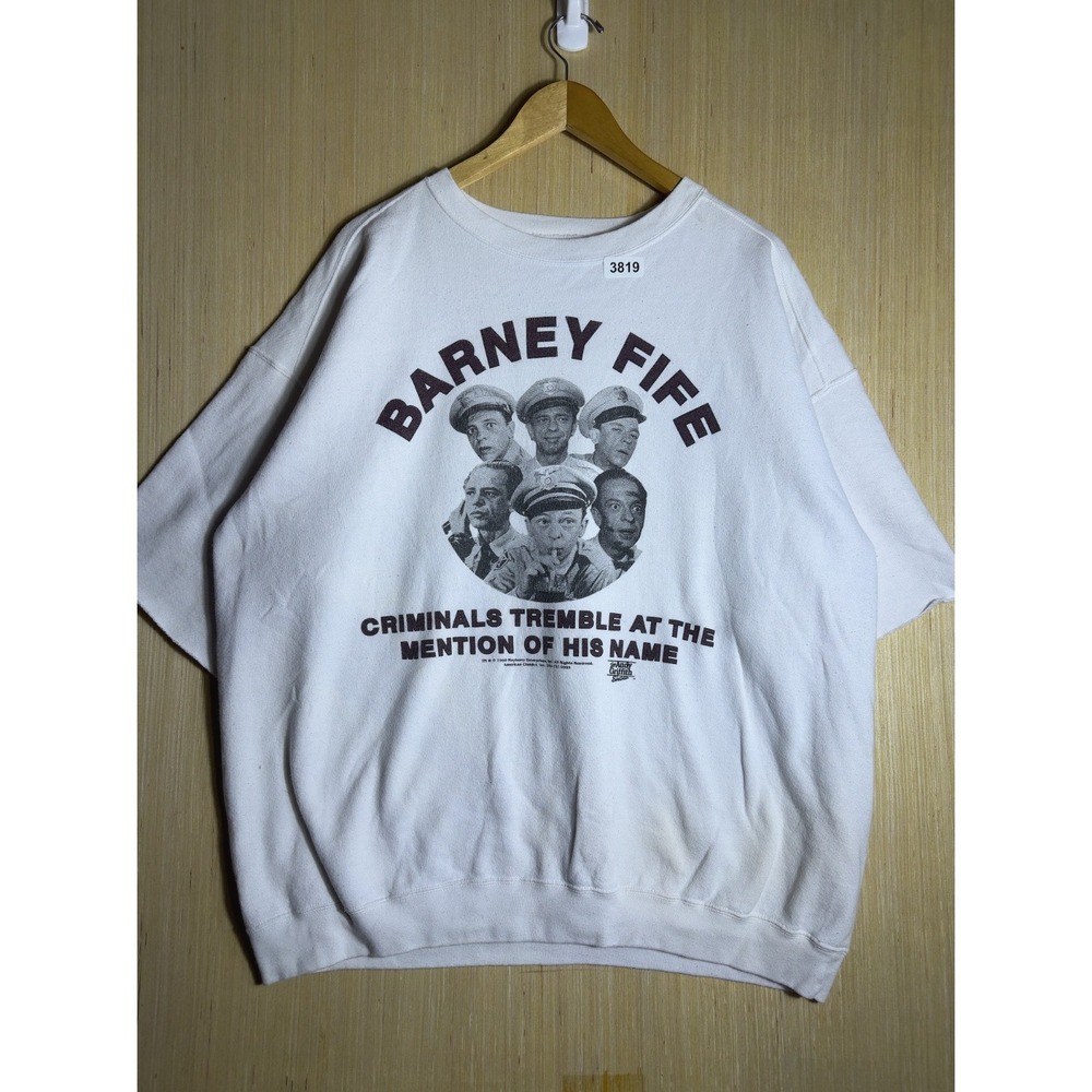 Barney Fife Sweater Adult Extra Large White Short Sleeve Mens Andy Griffith Show
